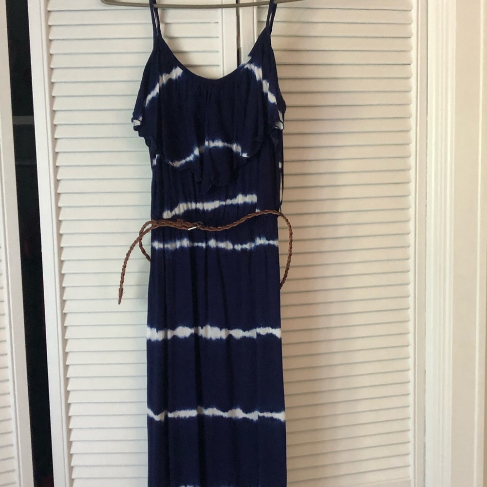 Tie Dye Maxi Dress with belt